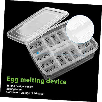 YARNOW Gecko Incubator 2pcs 16 Compartments Eggs Incubation Tray for Reptile Breeding Box