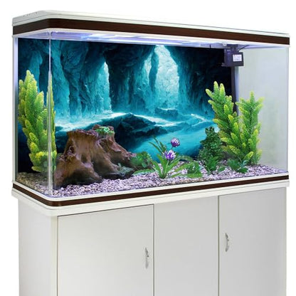 AWERT 30x18 inches Rock Cave Aquarium Background Rock Pillar Terrarium Background Cave Fish Tank Background - size: 30x18in/75x45cm