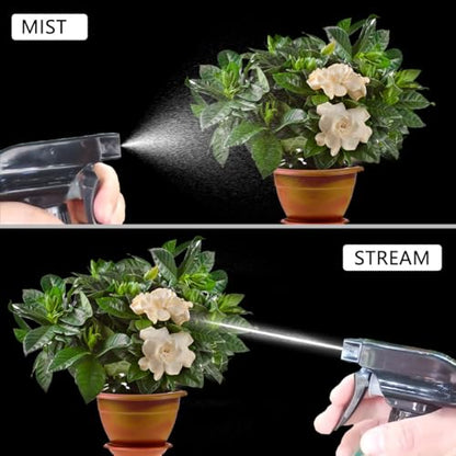 Plant Mister Glass Spray Bottle - 3 PCS 13oz Green Adjustable Nozzle | Reusable, For Indoor Plants, Gardening, Cleaning, Hair Care, Household Use