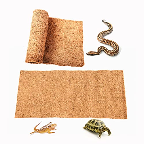 Reptile Carpet Natural Coconut Fiber, 36" x 18" Tortoise Carpet Mat for Pet Terrarium Liner, Reptile Bedding Supplies for Lizard, Snake, Chameleon, Turtle, Bearded Dragon - size: 36"x18" 1pack