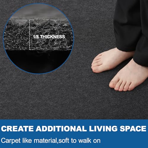 Extra Large Garage Floor Mat 8' 10" x 22' - Premium Felt + Waterproof Backing Thickened and Soft Heavy Duty Oil Absorbent Non-Slip Pad Garage Parking Mats for Floor Large SUVs MPV Pickup Truck RV - size: 8' 10"x 22'