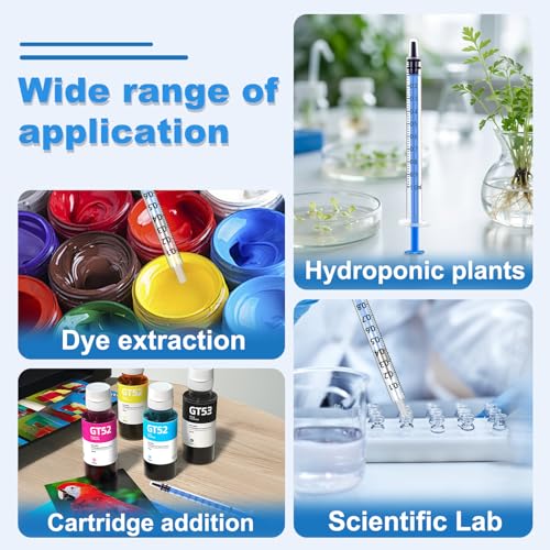 1ml syringe with Measurement for Scientific Labs, Feeding Pets, Refilling and Measuring Liquids,Dispensing,with Cap (5PCS, 1ml) - size: 5PCS-1ml