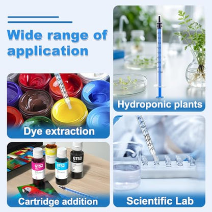 1ml syringe with Measurement for Scientific Labs, Feeding Pets, Refilling and Measuring Liquids,Dispensing,with Cap (5PCS, 1ml) - size: 5PCS-1ml