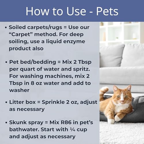 R86 Industrial All-Out Odor Eliminator, Removes Dead Animal Odor, Skunk Odor, Urine, Poop, Musty Basement & More – Natural Formula, Use Wet or Dry, Biodegradable