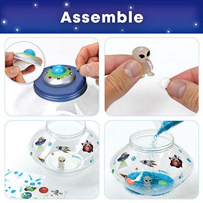 Creativity for Kids Crystal Space Terrarium Kit - Crystal Growing Kit for Kids - DIY STEM Science Kit for Boys and Girls (Ages 6+) - style: Space Terrarium