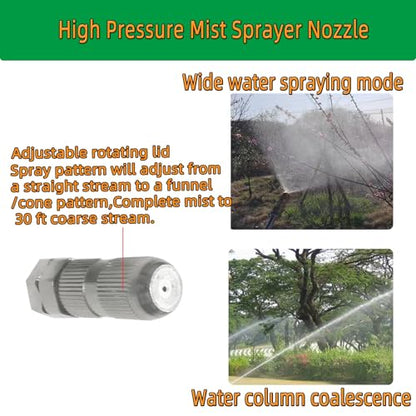 2Pcs Adjustable Spray Nozzle Tips, High Pressure Misting Nozzle for Backpack Sprayers, Farm Irrigation and Garden Irrigation Nozzle Replacement Kit.