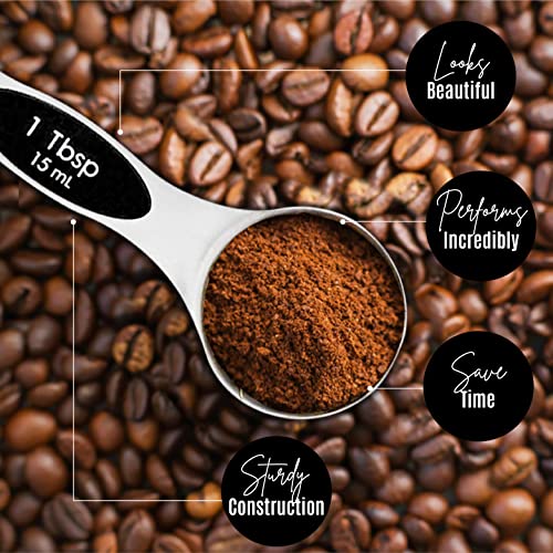 Nextop Stainless Steel Magnetic Measuring Spoons Set – 9 Pieces Dual-Sided Stackable Magnetic Teaspoons and Tablespoons for Dry & Liquid Ingredients – Kitchen Gadgets for Baking & Cooking – Black - color: Black