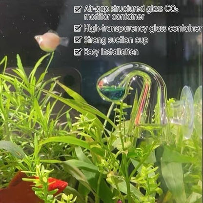CO₂ Level Indicator Reagent for Aquarium Fish Tank Test Kits Glass Aquarium Water C02 Drop Checker Container DIY CO2 Reactor Bottle caps Kits and so on
