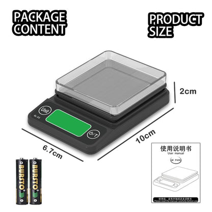 Scale Jazz Digital Pocket Scale, 500g/0.01 Portable Precision Gram Scale Grams and Ounces，Food Scale Jewelry Scale with LCD Display, 5 Units Tare for Powder, Gem, Coffee, Coin, Tea, Weed