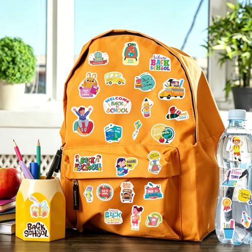 369Pcs Welcome Back to School Stickers Stickers, Self Adhesive First Day of School Sticker School Themed Stickers for Craft Supplies Classroom Rewards Party Decorations - style: Back to School