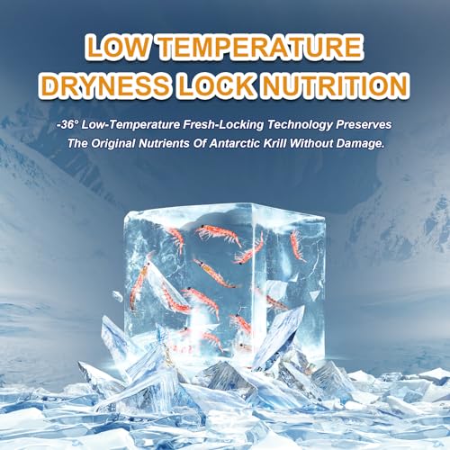 Freeze-Dried Antarctic Krill, High-Protein Reptile and Fish Food, 4 oz | Single ingredient, no additives, rich aroma, crunchy texture, suitable for turtles, bearded dragons, fish and amphibians