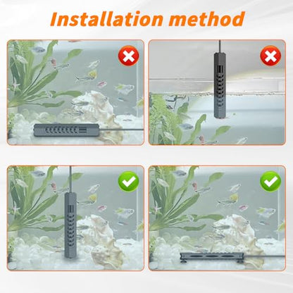 Upgraded 500W Intelligent Aquarium Heater,59°F-93°F Submersible Fish Tank Heater with Intelligent Digital Display Controller and Auto Power Off for 60-135 Gallon Freshwater Saltwater Fish Tanks - size: 60-135 Gallon 500W