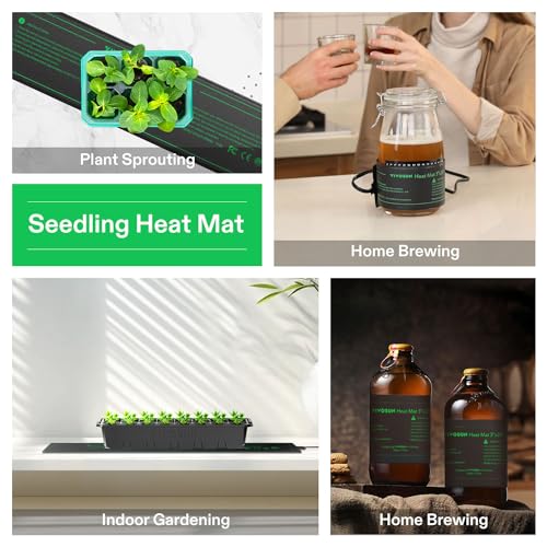 VIVOSUN 3" x 20" Durable Waterproof Seedling Heat Mat | UL & MET-Certified Heating Pad for Hydroponic, Kombucha Tea, Brewing, Fermentation & Plant Germination - size: 3"x20"