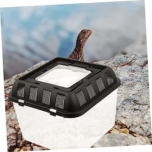BESPORTBLE One Reptile Holder Lightweight Spider Breeding Box Breathing Pet Reptile Container for Easy Feeding Transport