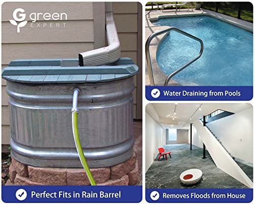 Green Expert 1/3HP Submersible Sump Pump with Water Sensor Switch, Low Water Last-Inch Drain Pump, 2000GPH Automatic/Manual Water Removal for Flooded Basement, Garage, Hot Tub Easy to Use Backup Pump
