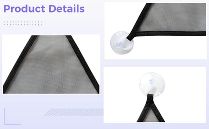 2 Pcs Reptile Hammock Black, Polyester Mesh Resting Spot, Hanging Lizard Lounger Bed with Suction-Cup Mount, 16.5 x 21.7 x 16.5 in / 42 x 55 x 42 cm, for Bearded Dragons and Leopard Geckos