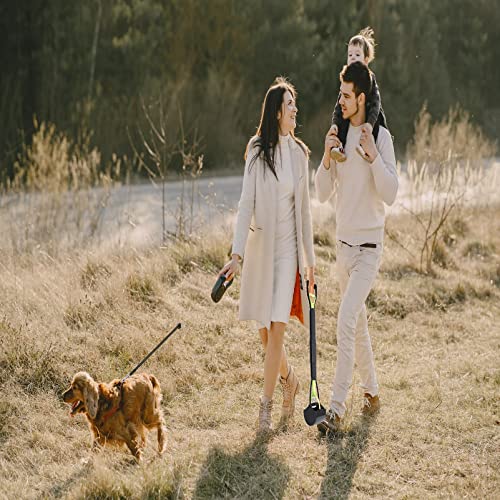 32" Pooper Scooper for Large Small Dogs and Cats, Portable Long Handle Foldable Poop Scoop,Pooper Scooper for Large Dogs with Poop Bags for Grass and Gravel Pet Waste Pick Up