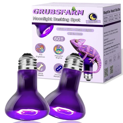 Reptile Moonlight Bulb,60W Soft Purple Night Light for Terrariums