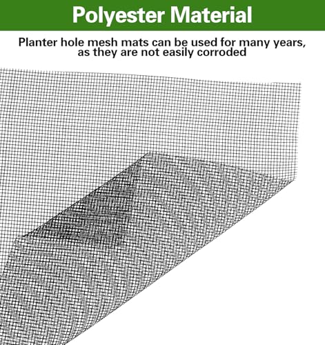 20Pcs Mesh for Plants, Garden Netting for Plants to Prevent Soil Leakage | Black, 11.8 x 7.8 In / 30 x 20 cm