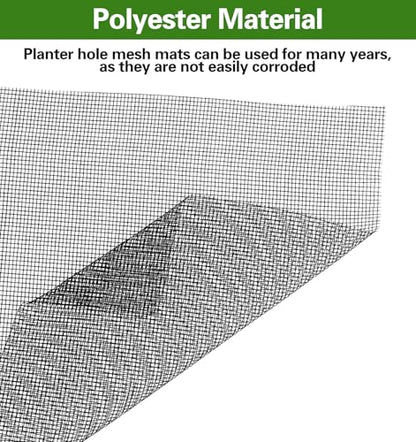 20Pcs Mesh for Plants, Garden Netting for Plants to Prevent Soil Leakage | Black, 11.8 x 7.8 In / 30 x 20 cm