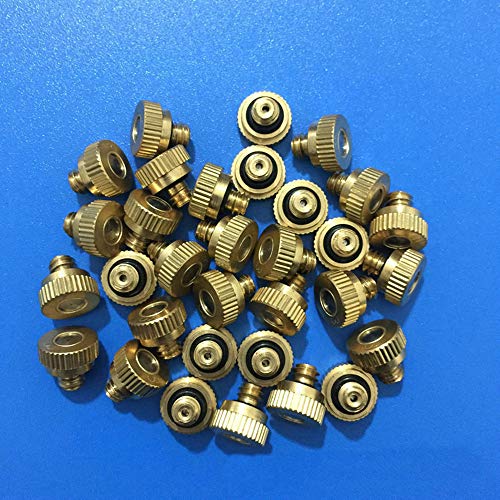 Mister Nozzles Brass For Outdoor Cooling System Low-Pressure Atomizer 22 pcs Orifice 0.016" (0.4 mm) 10-24 UNC - size: 0.4 mm