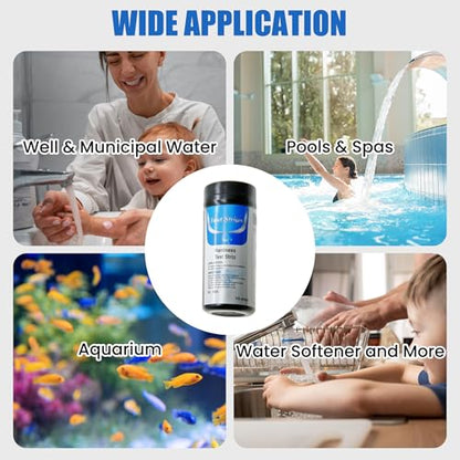 Water Hardness Test Strips 100Pcs Hard Water Test Kit Fast & Accurate Water Testing for Hardness Water Testing Kits for Drinking Water (Model DF009)