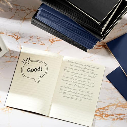100 Pcs Journals Notebooks Bulk - Kraft Softcover A5 Small Notebooks 5.5 Inch x 8.3 Inch Notepads with 60 Page 30 Sheet for Writing Sketch Travel Office Supplies(Black, Navy,Lined) - color: Black, Navy, style: Lined