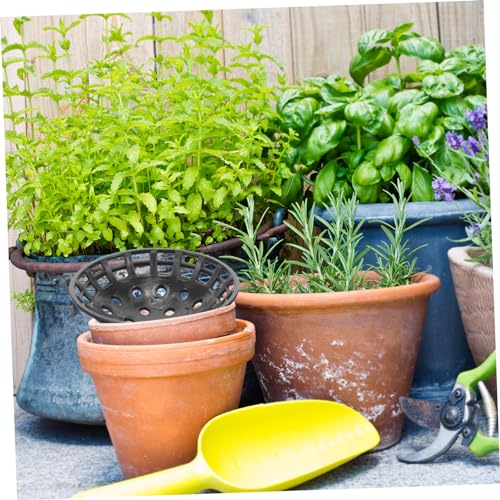 Balacoo 10pcs Orchid Pot Hydrophobic Cover Plant Pot Grid Succulent Pot Hole Mesh Pad Drainage Mesh Hole Screens Pots for Plants Flowerpot Pad Planter Mats Large Plastic Succulent Bowl, Black