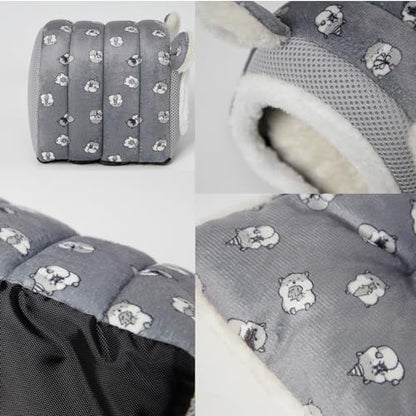 Hedgehog Bed Cave Hideout Hedgehog House Hedgehog Accessories, Hamster Small Animals Cage Supplies Warm House (Grey) - color: Grey