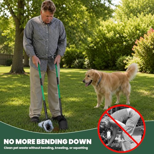XP Pooper Scooper & Rake Set, Consumer Reports #1 Rated Ergonomic Scooper 2024, 2026. Strong & Lightweight, Dogs & Pet Poop Cleanup & Waste Removal - Fits Any Style Bag. 10-Year Wty. - size: XP Scooper and Rake SET, 37"