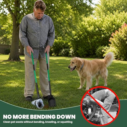 XP Pooper Scooper & Rake Set, Consumer Reports #1 Rated Ergonomic Scooper 2024, 2026. Strong & Lightweight, Dogs & Pet Poop Cleanup & Waste Removal - Fits Any Style Bag. 10-Year Wty. - size: XP Scooper and Rake SET, 37"