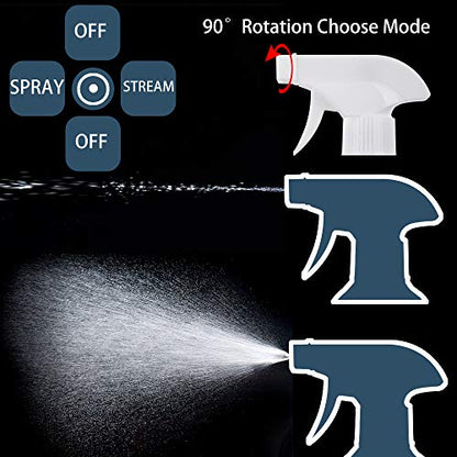 UUJOLY 17 oz Plastic Spray Bottle Trigger Empty Spray Bottles Clear Refillable Container for Water, Essential Oils, Hair, Cleaning Products, Adjustable Head Sprayer and Stream (2 Pack) | Adjustable Mist & Stream Nozzle – For Water, Hair, Cleaning, Essenti
