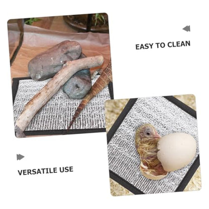 Happyyami Insulation Pad Reflective Film Under Tank Heater for Reptiles Reptile Heating Pad for Snake Lizard Turtle Efficient Heat Tape - size: 16.00X16.00X0.10CM
