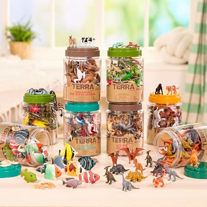 Terra by Battat Insect World Bug Toys, 60 Mini Figures in Tube, Insects | 60-Piece Set with 12 realistic bug designs including ants, spiders, scorpions, dragonflies, and more in a tube, 3+ Years - style: 60pcs Insects & Bugs