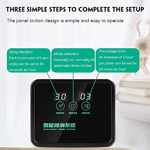 Intelligent Reptile Terrariums Fogger Water Humidifier Timer Automatic Watering Indoor Mist Spray System Kits Sprinkler