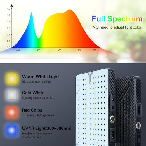 2Head Grow Light with Stand, 50 Watt Grow Lights for Indoor Plants, Natural Sunlight Full Spectrum Plant Growing Lamps for Tall Houseplants & Bonsai Tree, 4/8/12/16/20H 5-Mode Timer - size: 2Head Stand(50W)