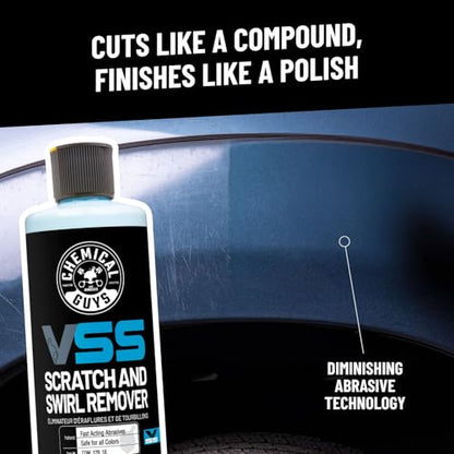 Chemical Guys, VSS One-Step Scratch & Swirl Remover, Cut & Polish, 16 oz | Cuts scratches and swirls then finishes to a high gloss in one step, safe on clear coat and ceramic paint