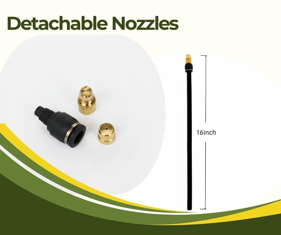 5pk Brass Misting Nozzles Tee 16 inch 360 Degree Adjustable Copper Sprayer, Compatible with1/4 trubing Hose Watering Plant Drip Irrigation Pneumatic Fittings Connection for Watering Garden（16inch） - color: 16inch-360 Misting Nozzles