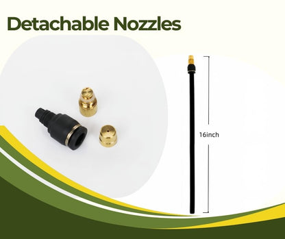 5pk Brass Misting Nozzles Tee 16 inch 360 Degree Adjustable Copper Sprayer, Compatible with1/4 trubing Hose Watering Plant Drip Irrigation Pneumatic Fittings Connection for Watering Garden（16inch） - color: 16inch-360 Misting Nozzles