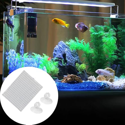 2Pcs Fish Tank Divider, Plastic Cuttable Grid Plate, Aquarium Dividers with 12Pcs Suction Cups, Clear Fish Separator DIY Designed Easy to Bent, 13 x 10 Inch