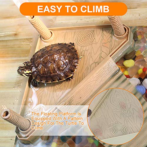 YOUTHINK Turtle Basking Platform, Reptiles Floating Platform with Ramp Stairs Turtle Dock Floating Platform for Turtles Aquarium Fish Tank Decor