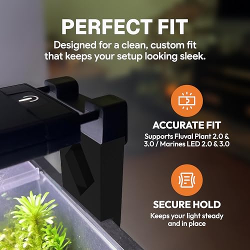 Aquarium Light Risers for Fluval Plant & Marine 3.0 & 2.0 LED | Heat-Resistant Polymer Stand | Toolless Easy Install (2-Inch) - size: 2-Inch