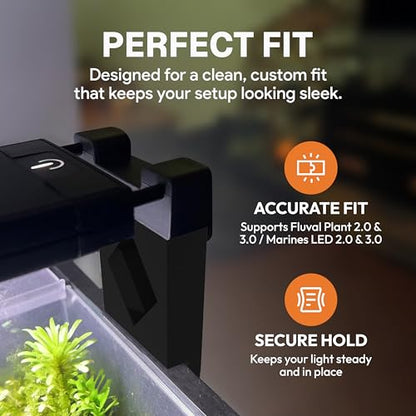 Aquarium Light Risers for Fluval Plant & Marine 3.0 & 2.0 LED | Heat-Resistant Polymer Stand | Toolless Easy Install (3-Inch) - size: 3-Inch