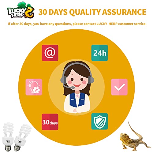 LUCKY HERP Desert UVA UVB Reptile Light Bulb 10.0 13W Compact Fluorescent Lamp - style: UVB10.0 13W