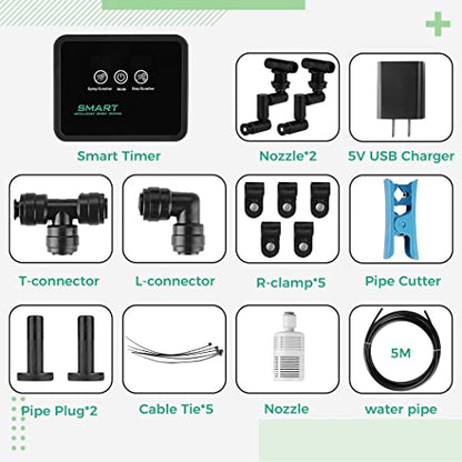 Automatic Reptile Vivarium Humidifier System, Smart Mister With Timer & 360° Adjustable Misting Nozzles, Led Touch Screen For Rainforest Amphibians Terrarium