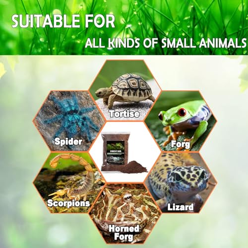 BNOSDM Reptile Soil Substrate Fluffy Small-Strand Reptile Substrate and Snake Bedding Clean Natural Terrarium Bedding for Lizards Snakes Tortoises Tarantulas - color: 1.32gal