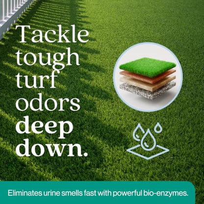 Eco Strong Outdoor Odor Eliminator | Outside Dog Urine Enzyme Cleaner – Powerful Pet, Cat, Animal Scent Deodorizer | Professional Strength for Yard, Turf, Kennels, Patios, Decks (Gallon with Sprayer) - style: 128 oz w Multi-use Sprayer
