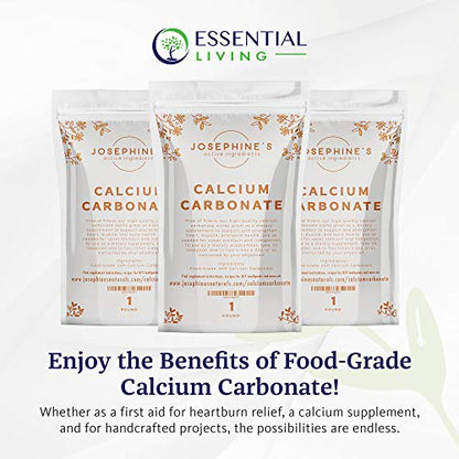 Josephine’s Active Ingredients: Calcium Carbonate Powder - Food Grade Supplement, Heartburn Relief, Ingredient for DIY Toothpaste and Chalk Paint Projects - 1 lb. - No Additives or Fillers