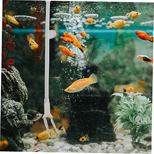 SaditY 15 Pcs Aquatic Planting Clip Plastic to Go Containers Pro Tools Glass Containers Reptile Feeding Tweezers Fish Tank Tongs Grabber Tool for Aquascaping Professional Aquarium Tongs, Greyx5pcs