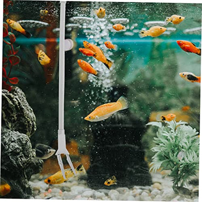 SaditY 15 Pcs Aquatic Planting Clip Plastic to Go Containers Pro Tools Glass Containers Reptile Feeding Tweezers Fish Tank Tongs Grabber Tool for Aquascaping Professional Aquarium Tongs, Greyx5pcs